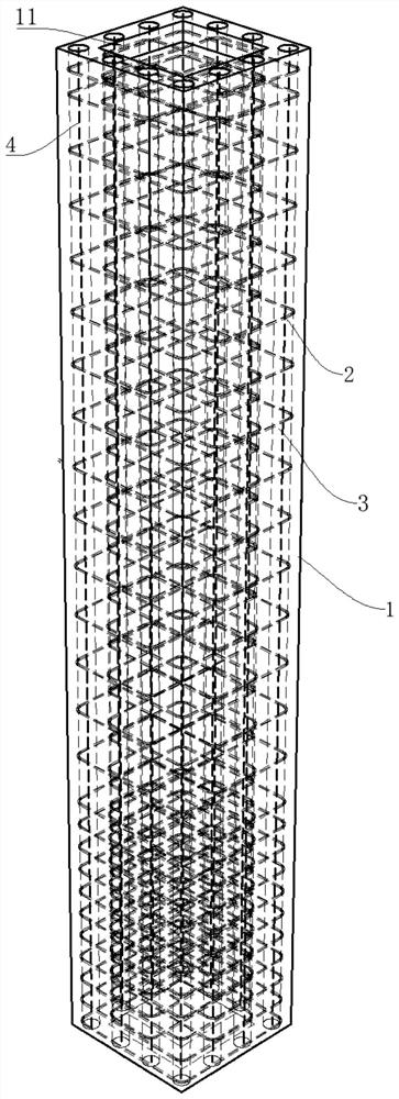 Prefabricated column with reserved corrugated pipes inserted with longitudinal bars and construction method thereof