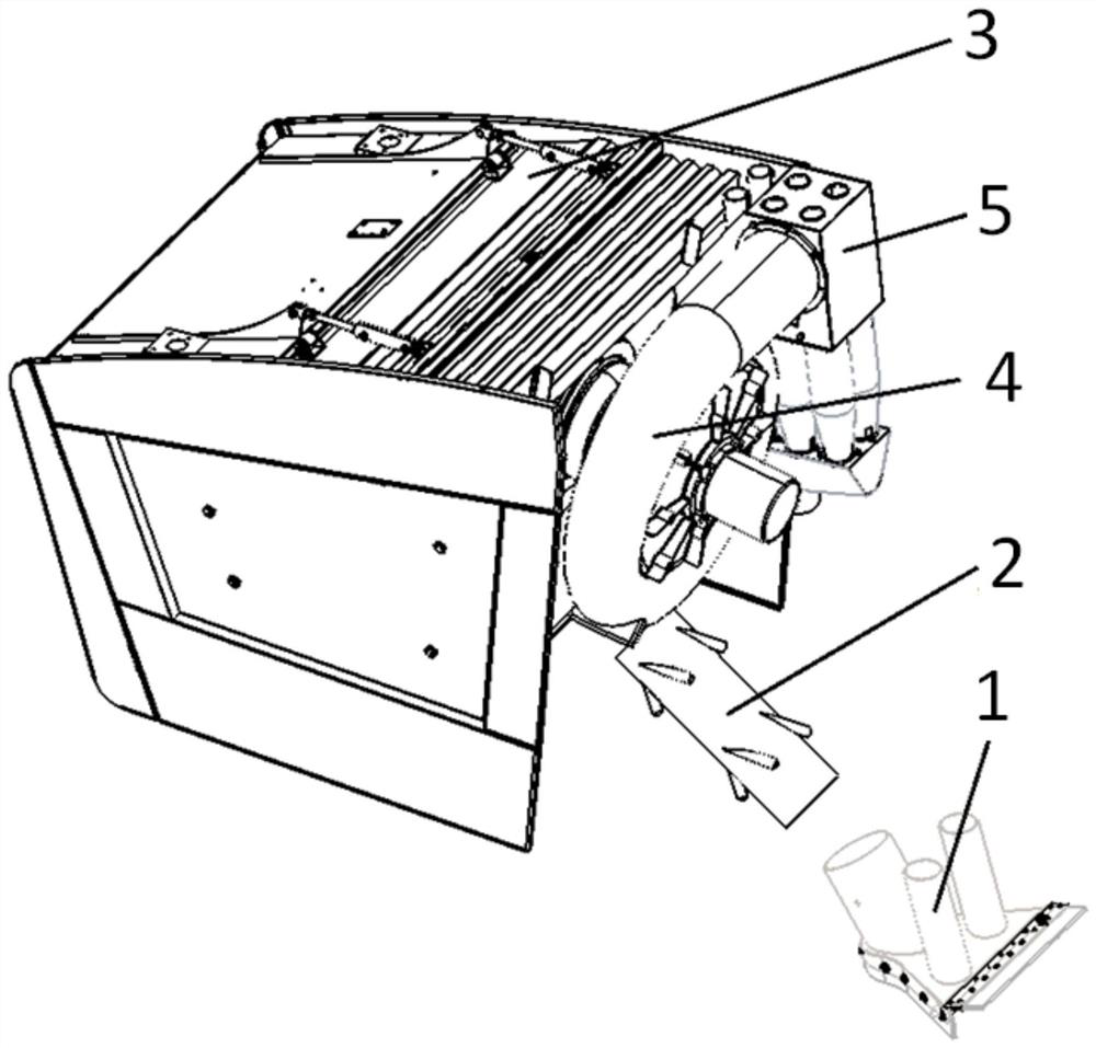 Whole-vehicle air duct system of motor sweeper