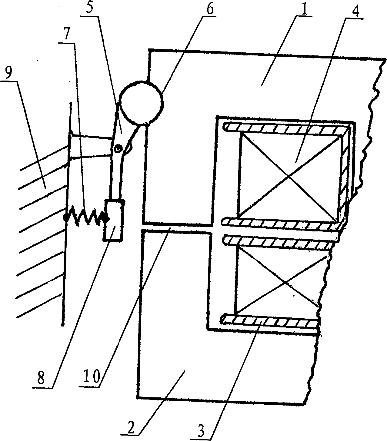 Electricity-free holding contactor