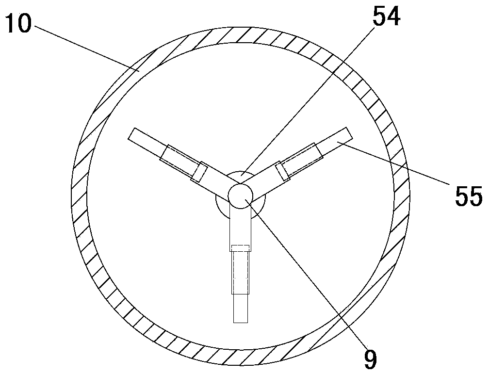 Automatic sand blasting and derusting system on inner wall of pipeline