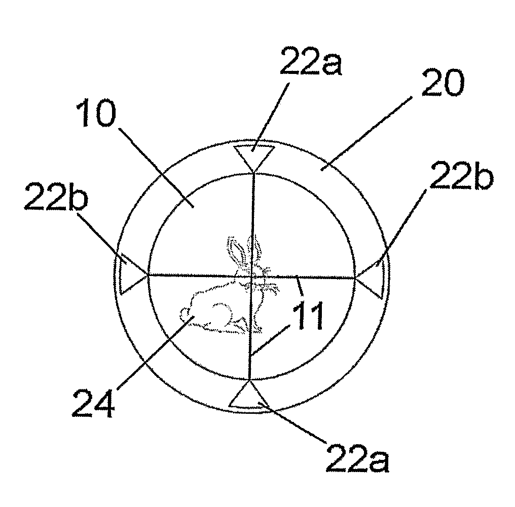 Rifle scope and aligning device