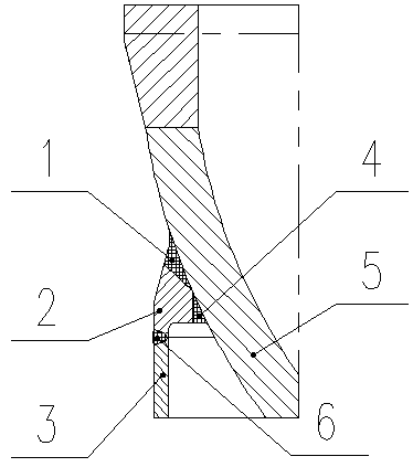 Connecting structure of skirt seat and bottom sealing head