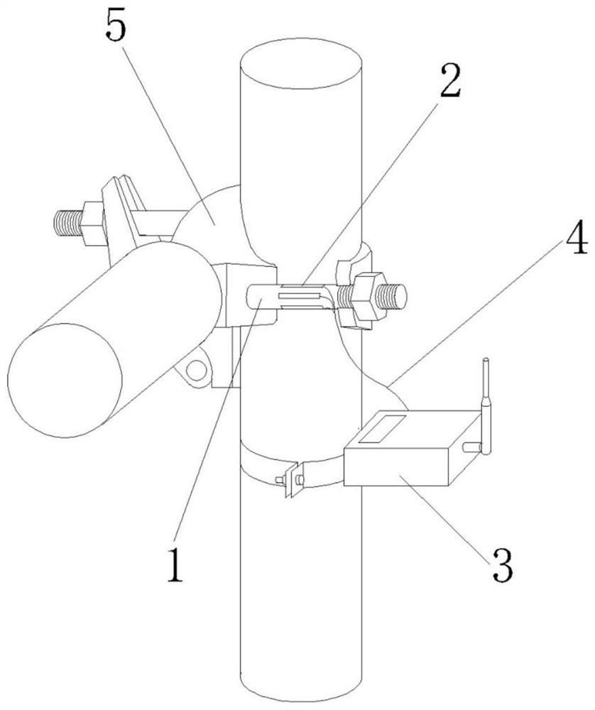 Scaffold fastener tightening torque monitoring device