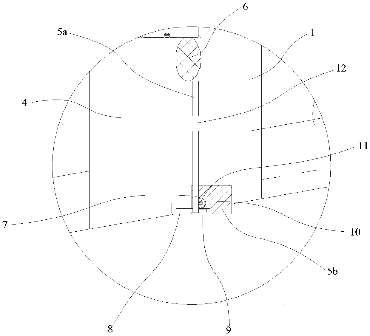 Telescoping joint sealing structure of water turbine
