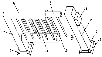 Composite guardrail with automatic closing function