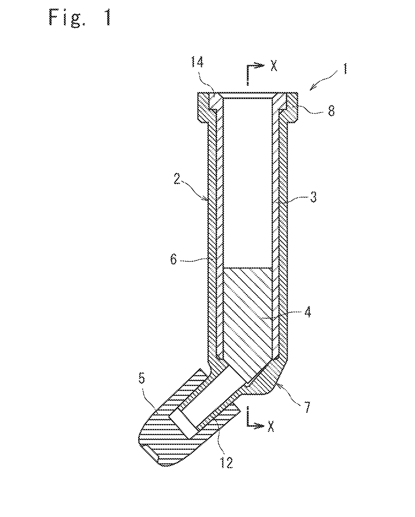 Ejection device and method of filling the ejection device with a material