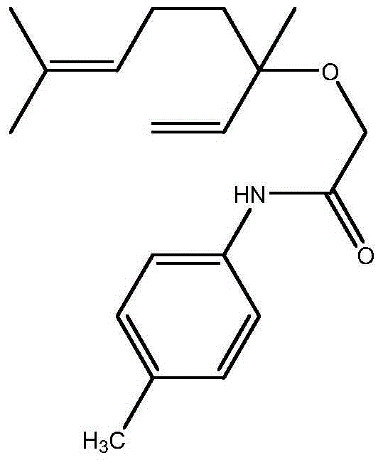 Amide derivatives of linalool, preparation method of amide derivatives and application of amide derivatives in bacteria prevention