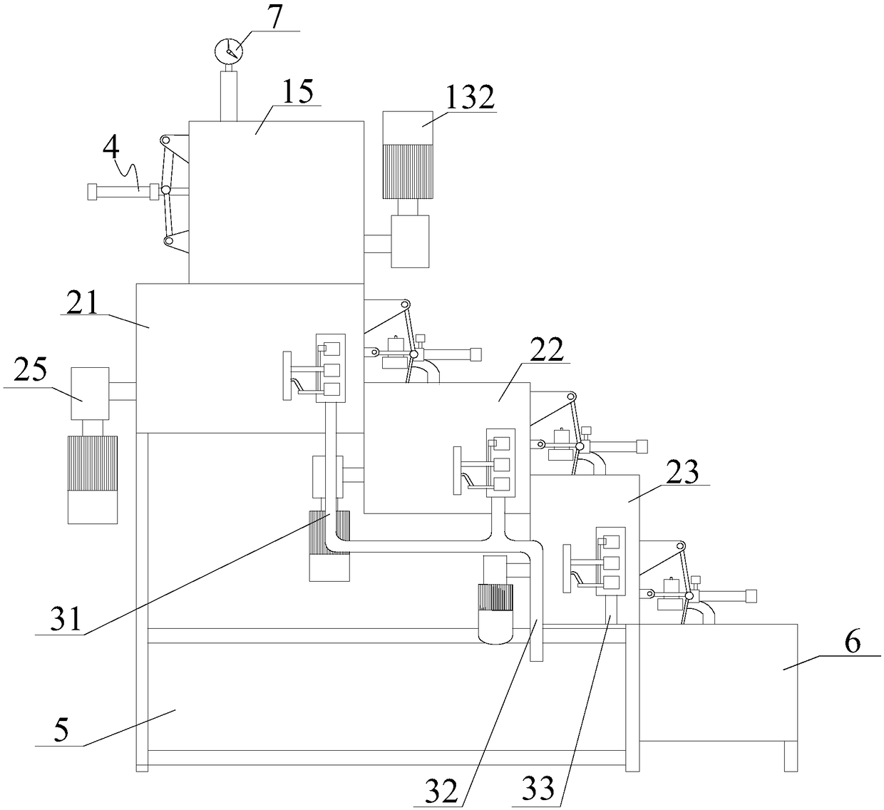 Dough kneading and dough washing integrated machine