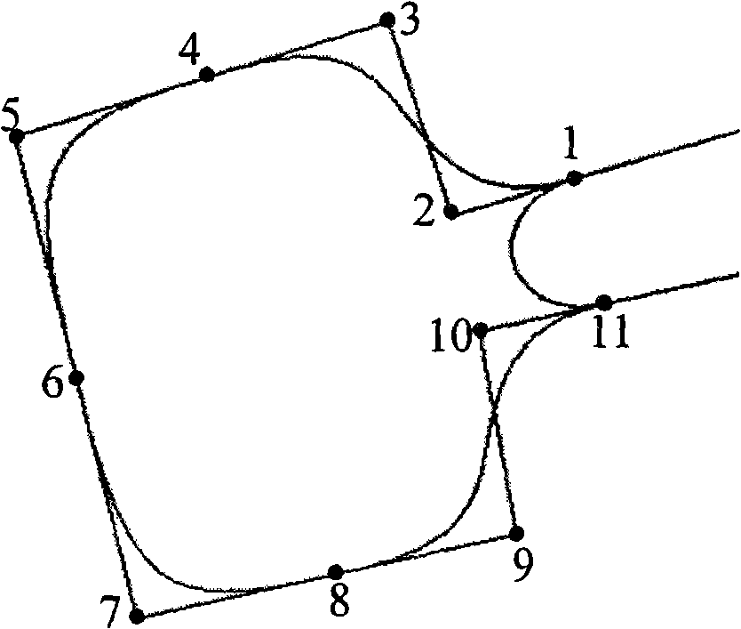 Radial direction milling method of thin wall blade edge head curved face