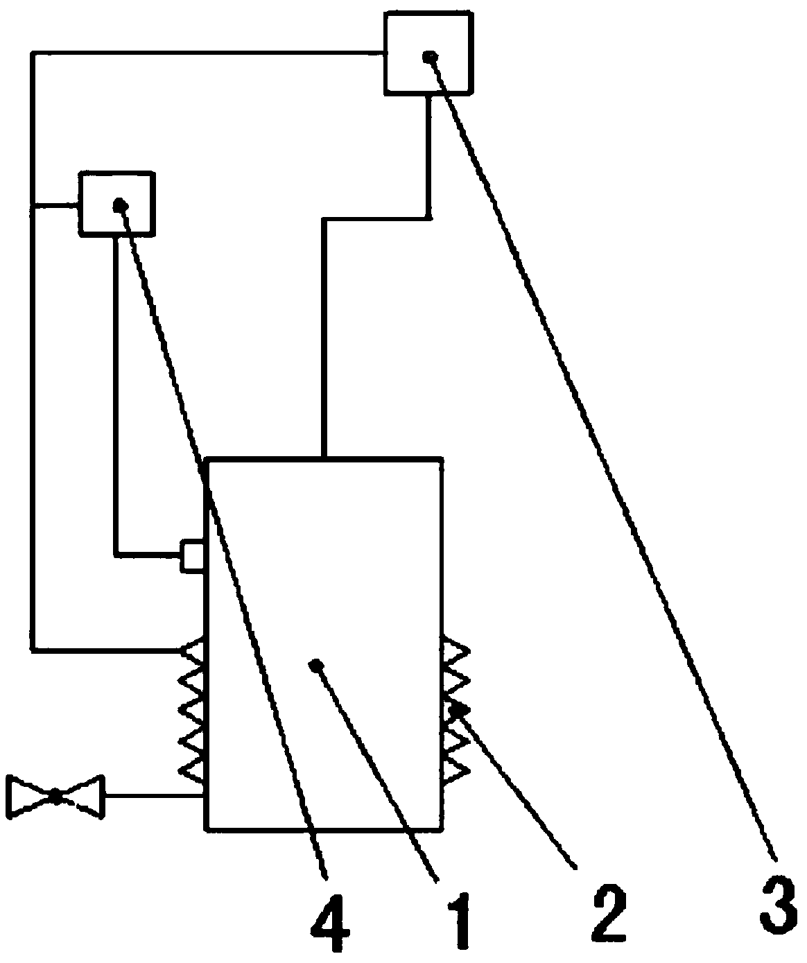 Liquid storage tank with resistance heater