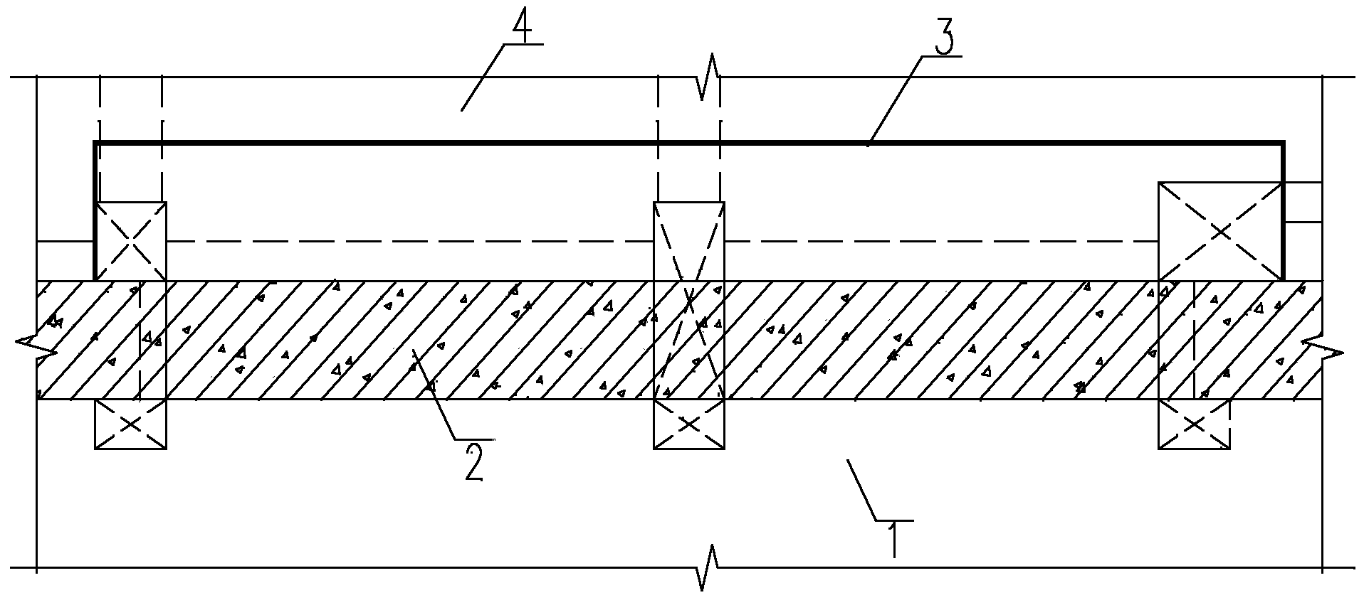 Method for dismantling division wall between foundation pits in semi-reversed construction mode
