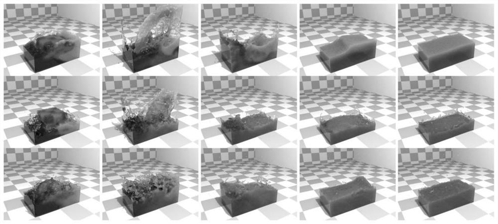 Single-component and multi-component incompressible fluid simulation method using deformation gradient