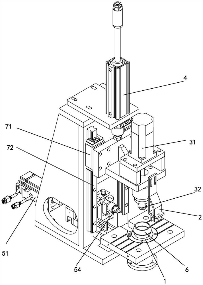 Device for poking burrs of oil hole of inner ring of joint bearing