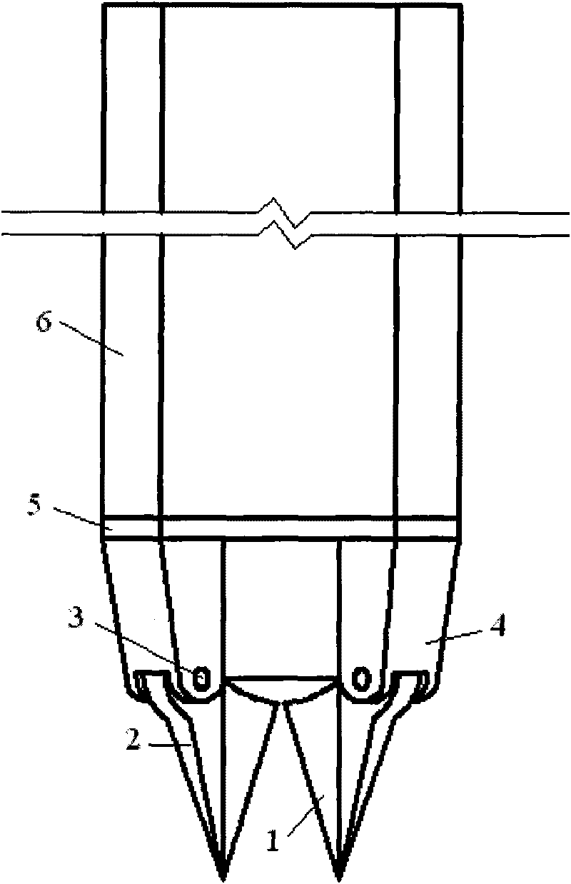 Valve pile tip structure device of cast-in-place X-shaped concrete pile and using method thereof