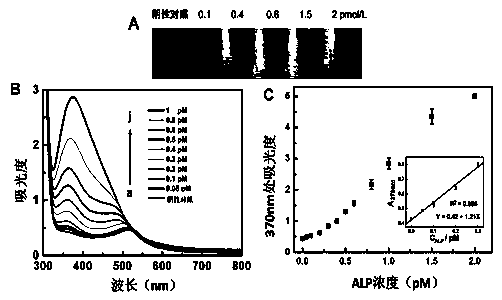 Method for visually detecting alkaline phosphatase