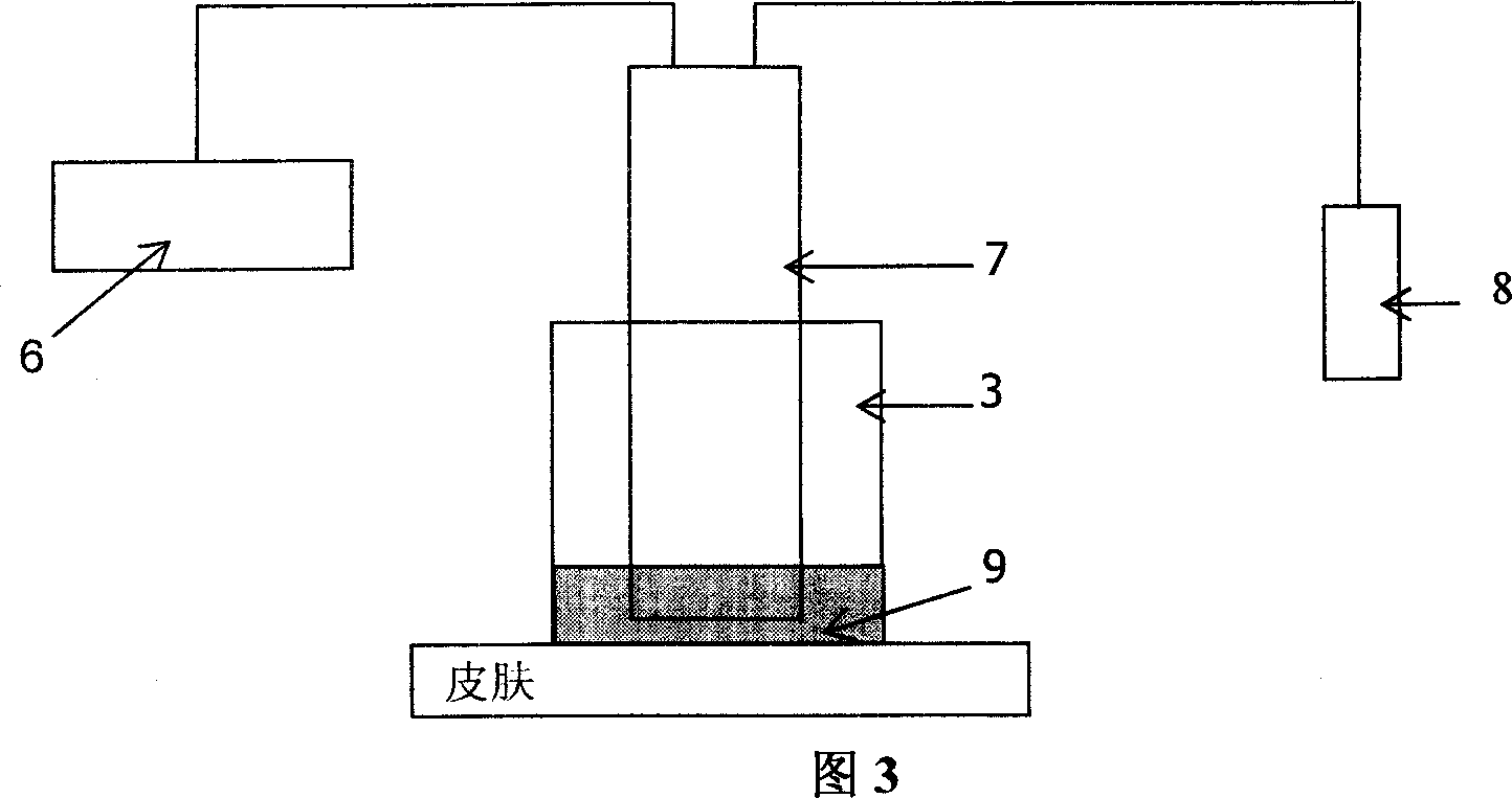 Tiny-wound, dynamic and continuous detecting method and system of concentration of sugar in human blood