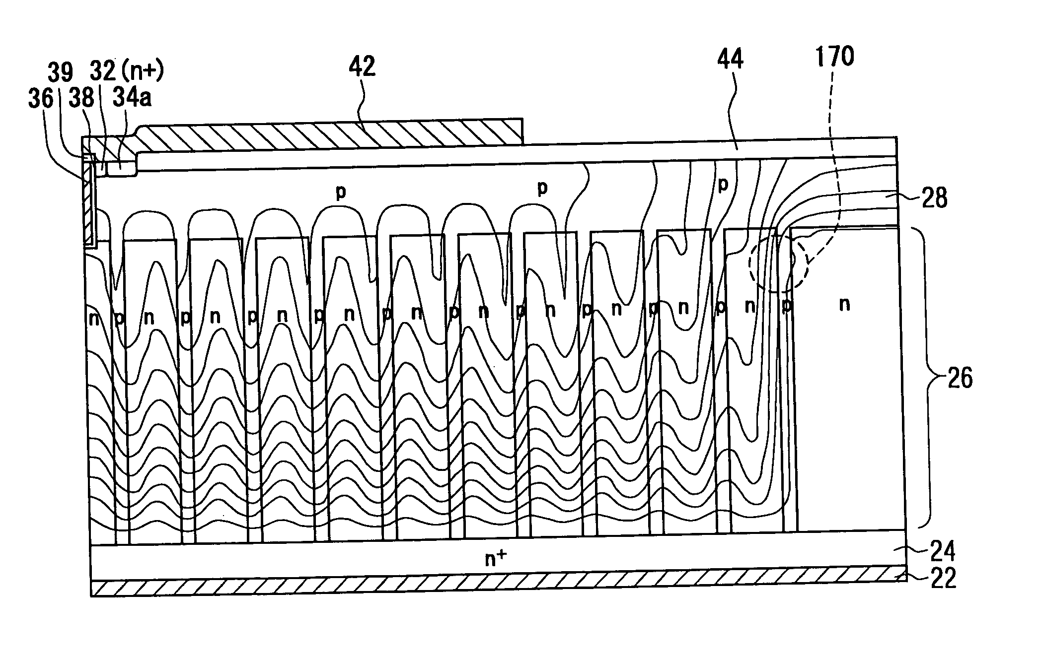 Semiconductor device having super junction structure and method for manufacturing the same