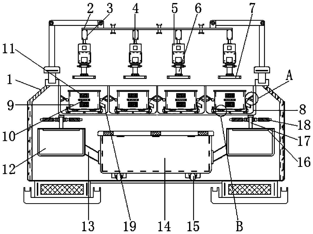 A coal grinding device with a rotating and unloading structure