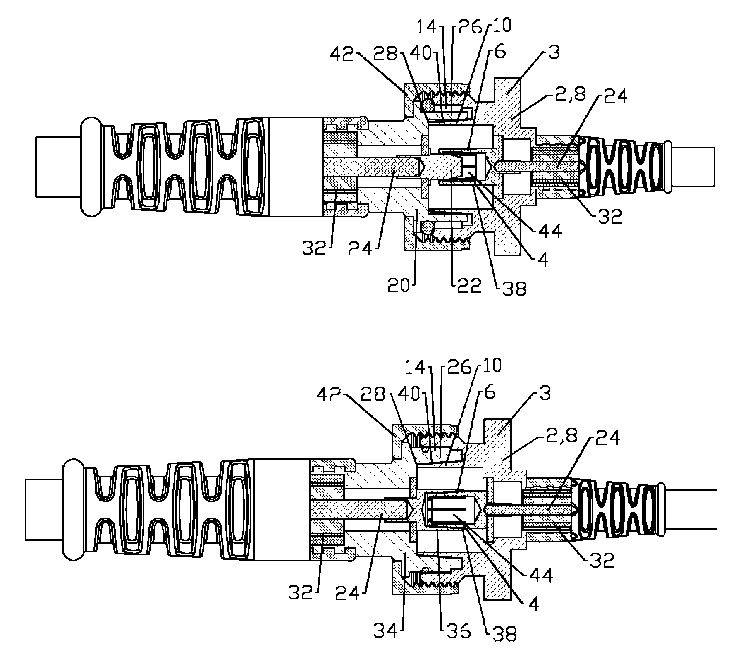 Dual connector interface for capacitive or conductive coupling