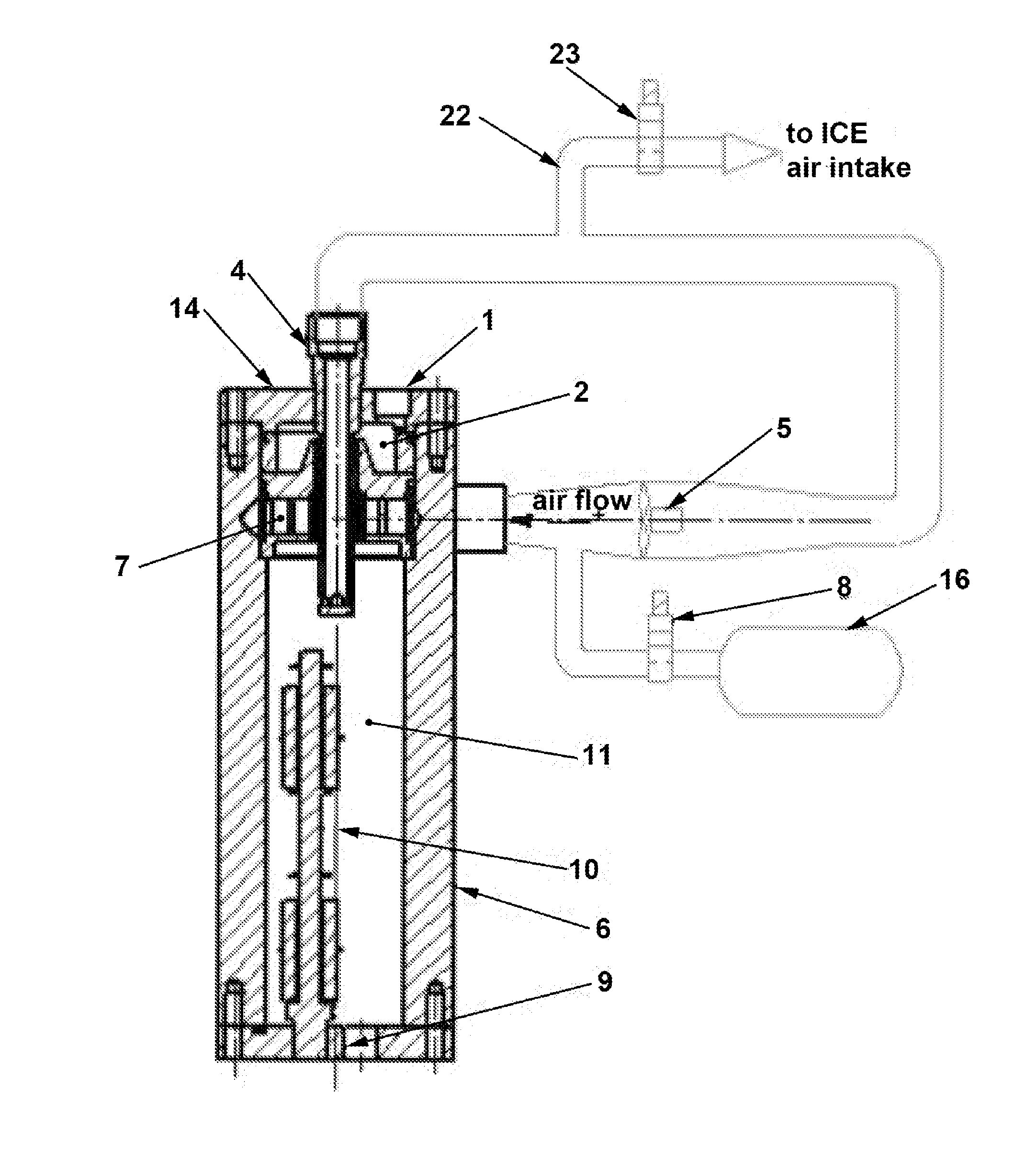 System for dissolving gases in fuel