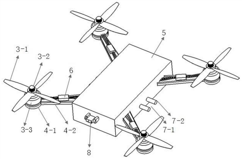 Four-rotor unmanned aerial vehicle capable of dwelling and stopping on vertical plane