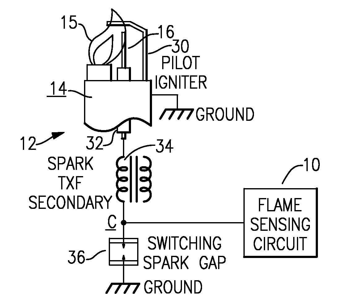 Flame Sense Circuit for Gas Pilot Control