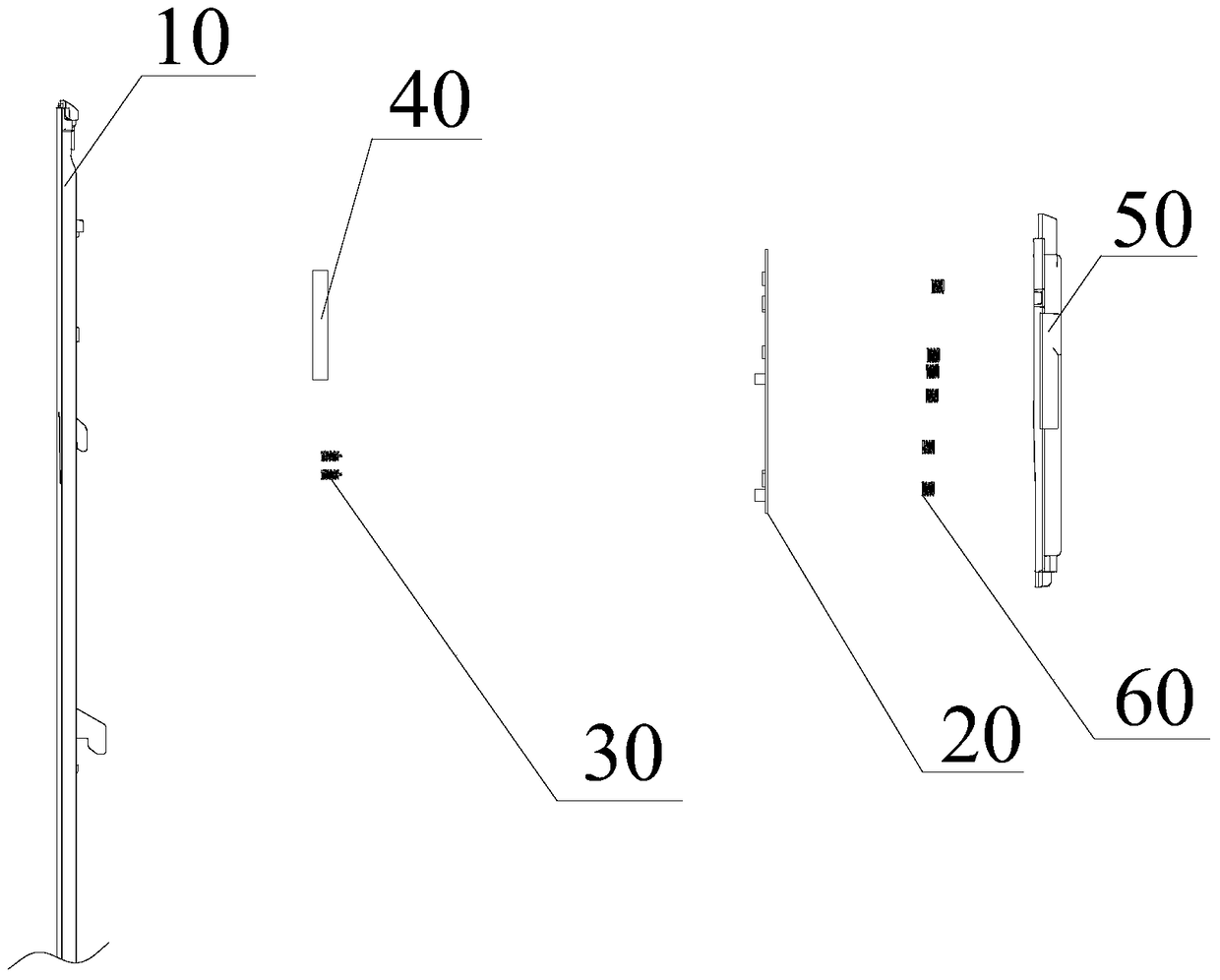 Panel display components and air conditioners