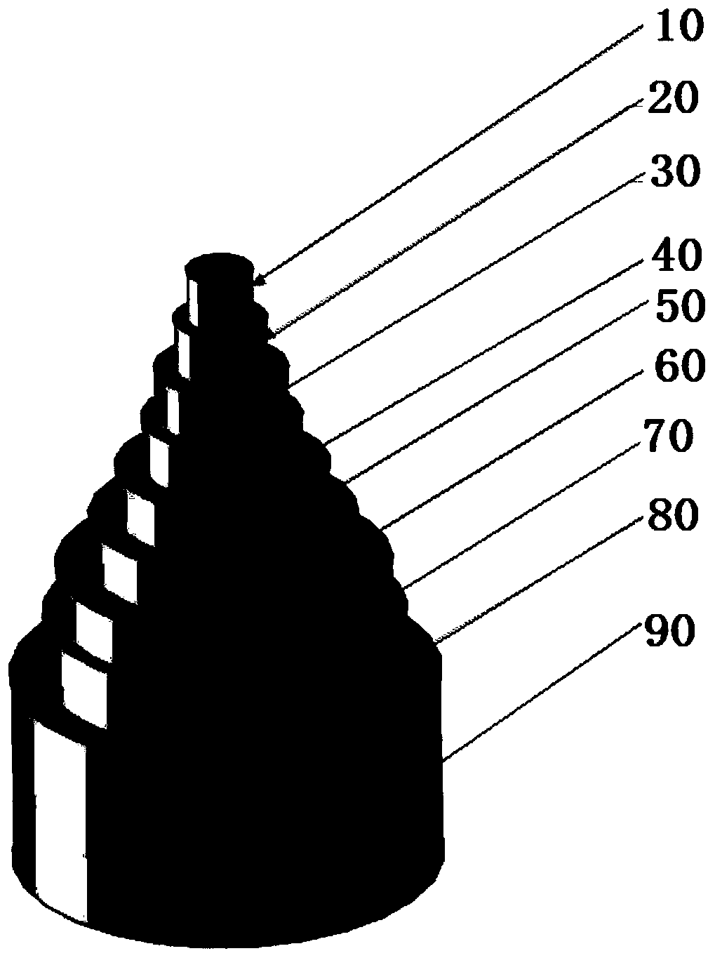 Ceramicized single-core medium-pressure flame-retardant fire-resistant power cable