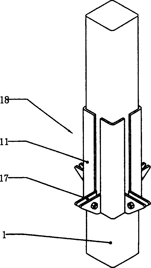 Butterfly type self locking connecting card with friction shear resisting board and construction steel frame node structure