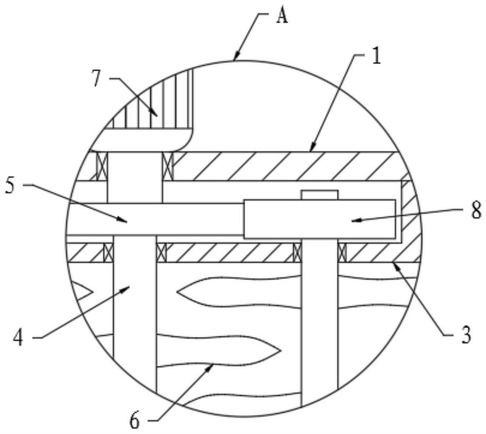 Anti-blocking discharging device for soap processing and production