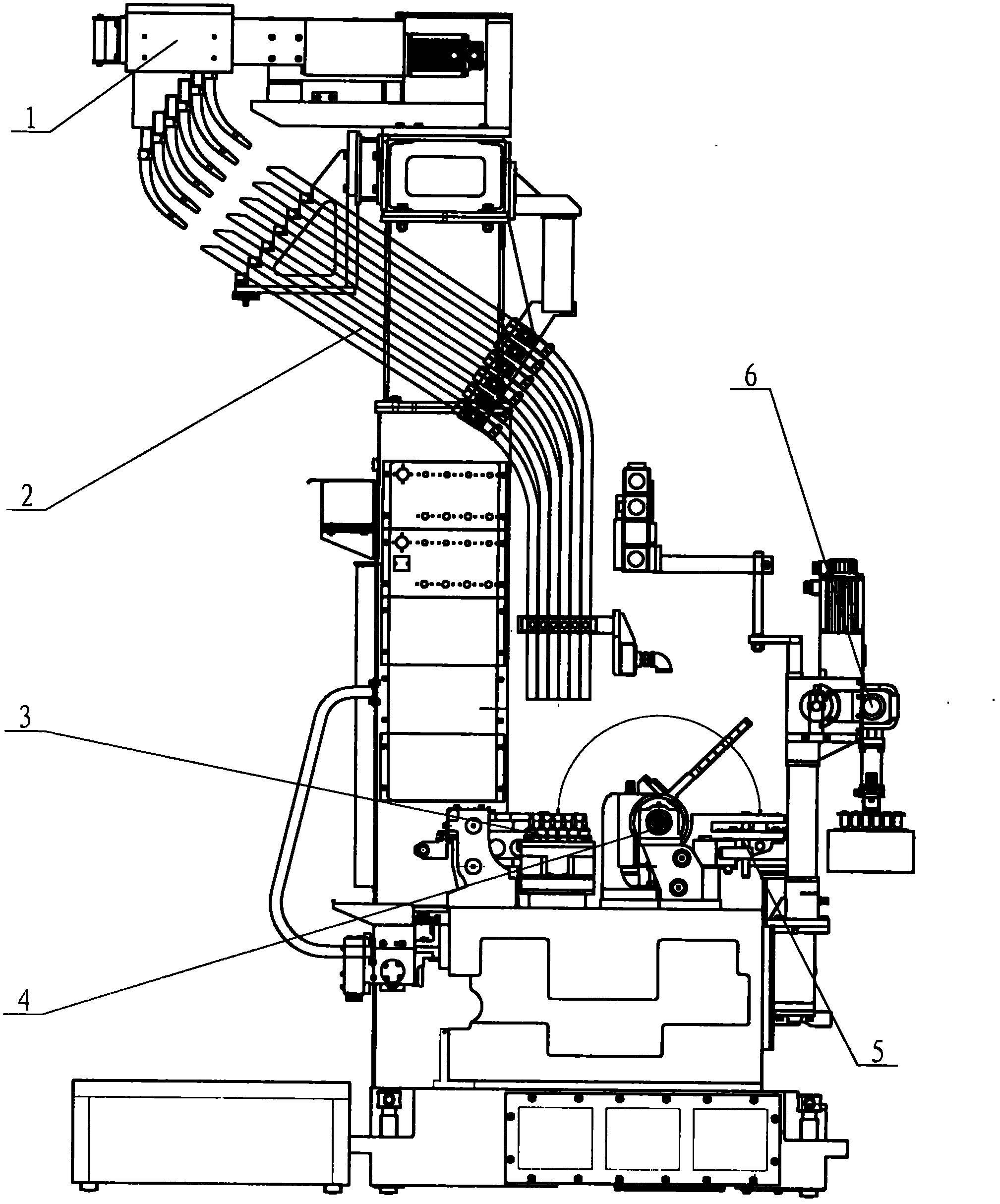 Six-drop individual section bottle-making machine and pressing and blowing production technology thereof