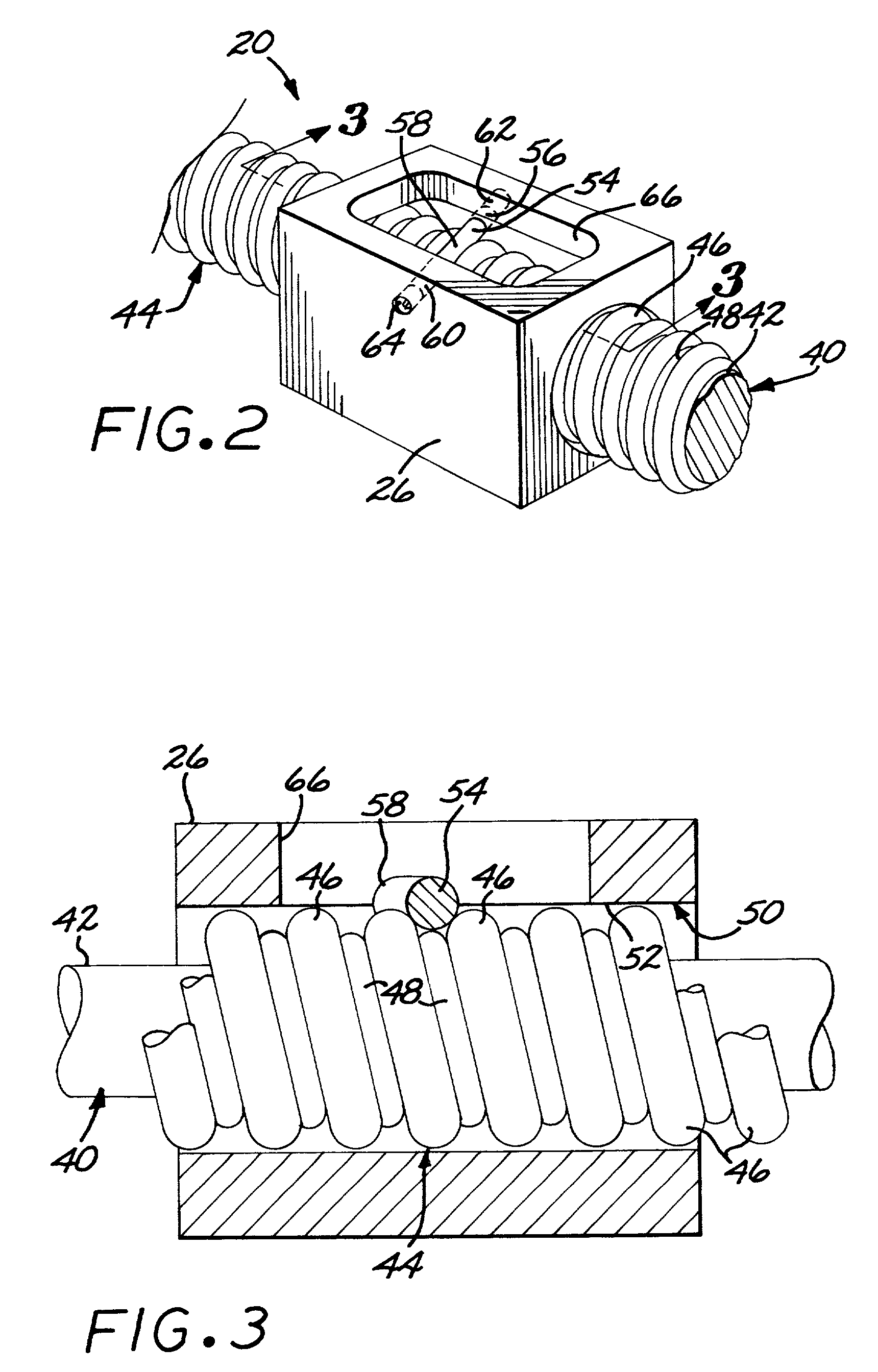 Leadscrew assembly with a wire-wound leadscrew and a spring-pin engagement of a drive nut to the leadscrew