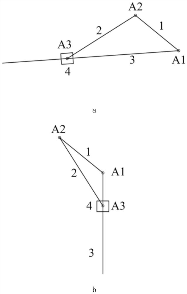 Multi-rod type radar edge block antenna overturning and locking mechanism