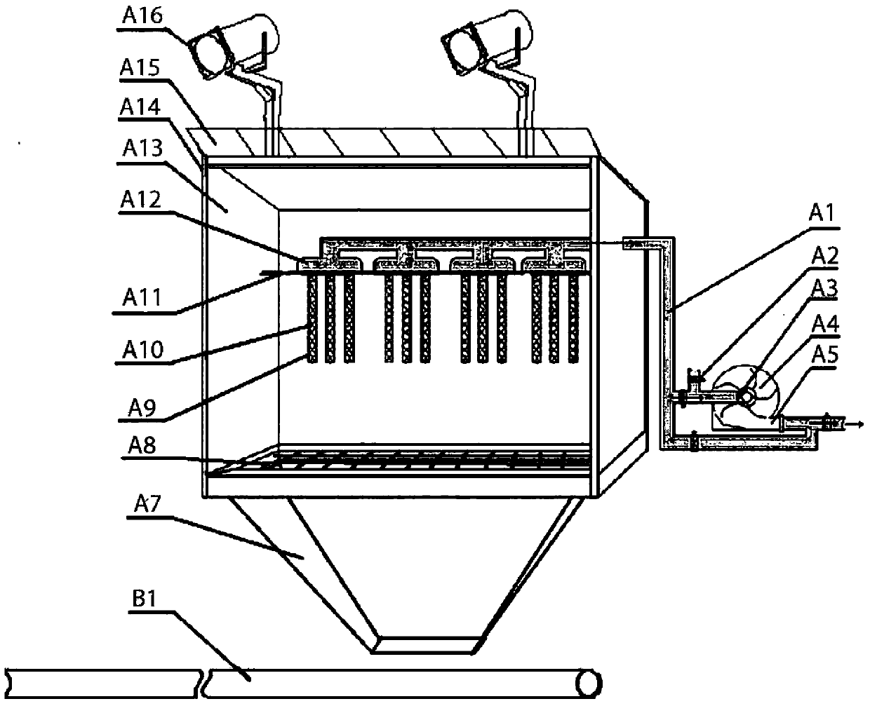 Room cleaning material distribution unit and material distribution method