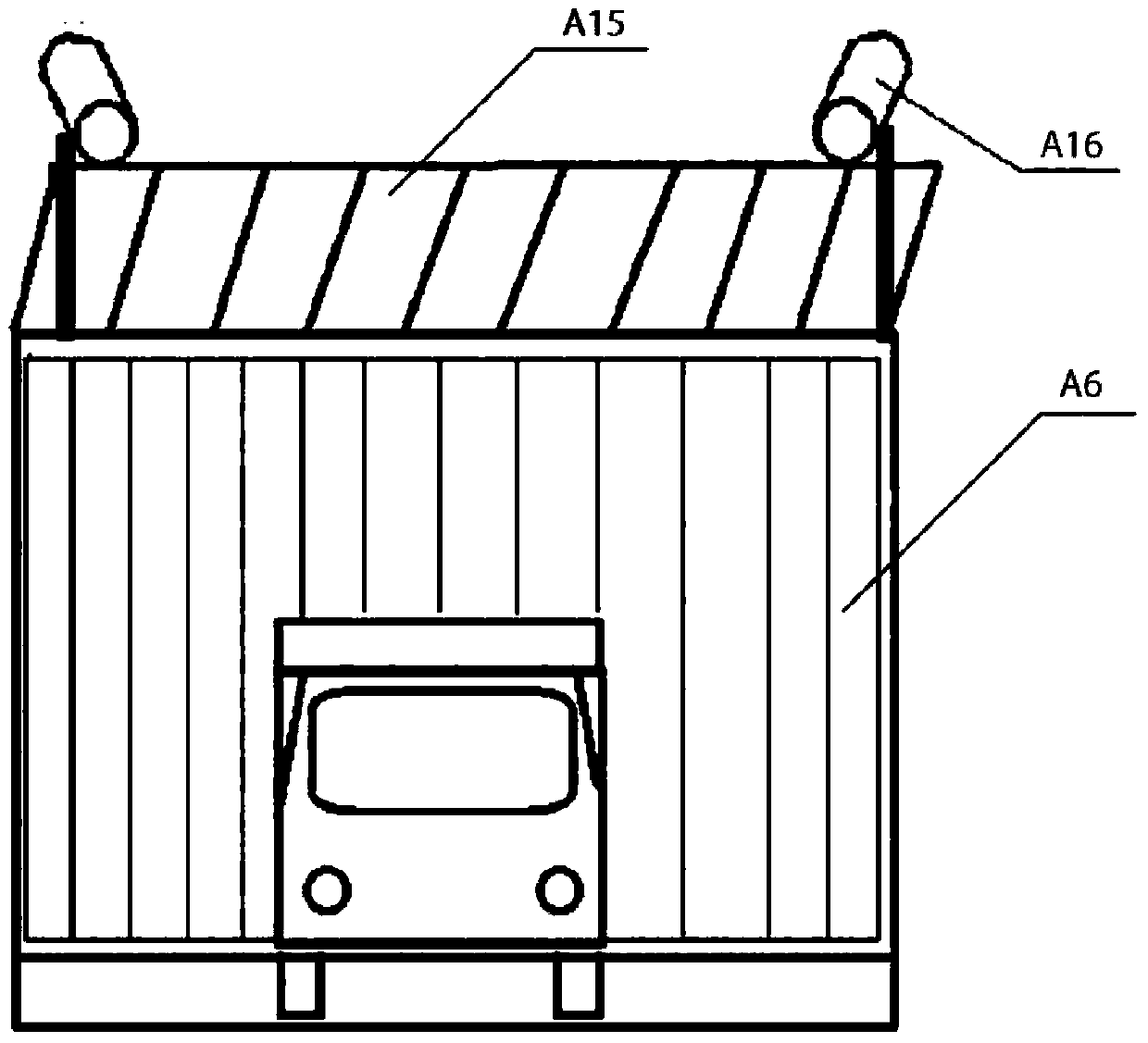 Room cleaning material distribution unit and material distribution method