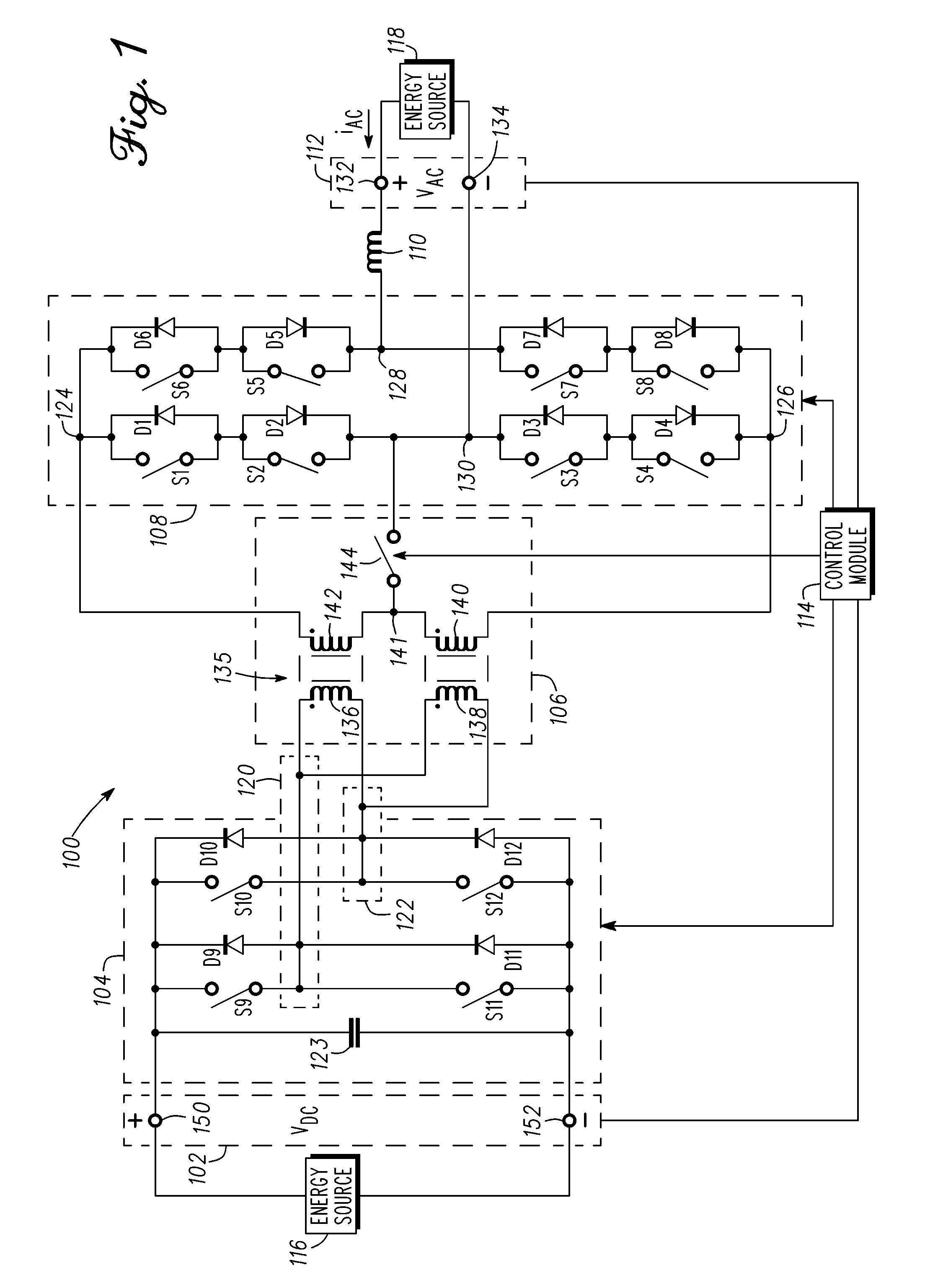 Charging system with galvanic isolation and multiple operating modes