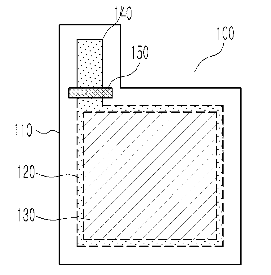 Vacuum-sealing-type flexible-film primary battery and method of manufacturing the same