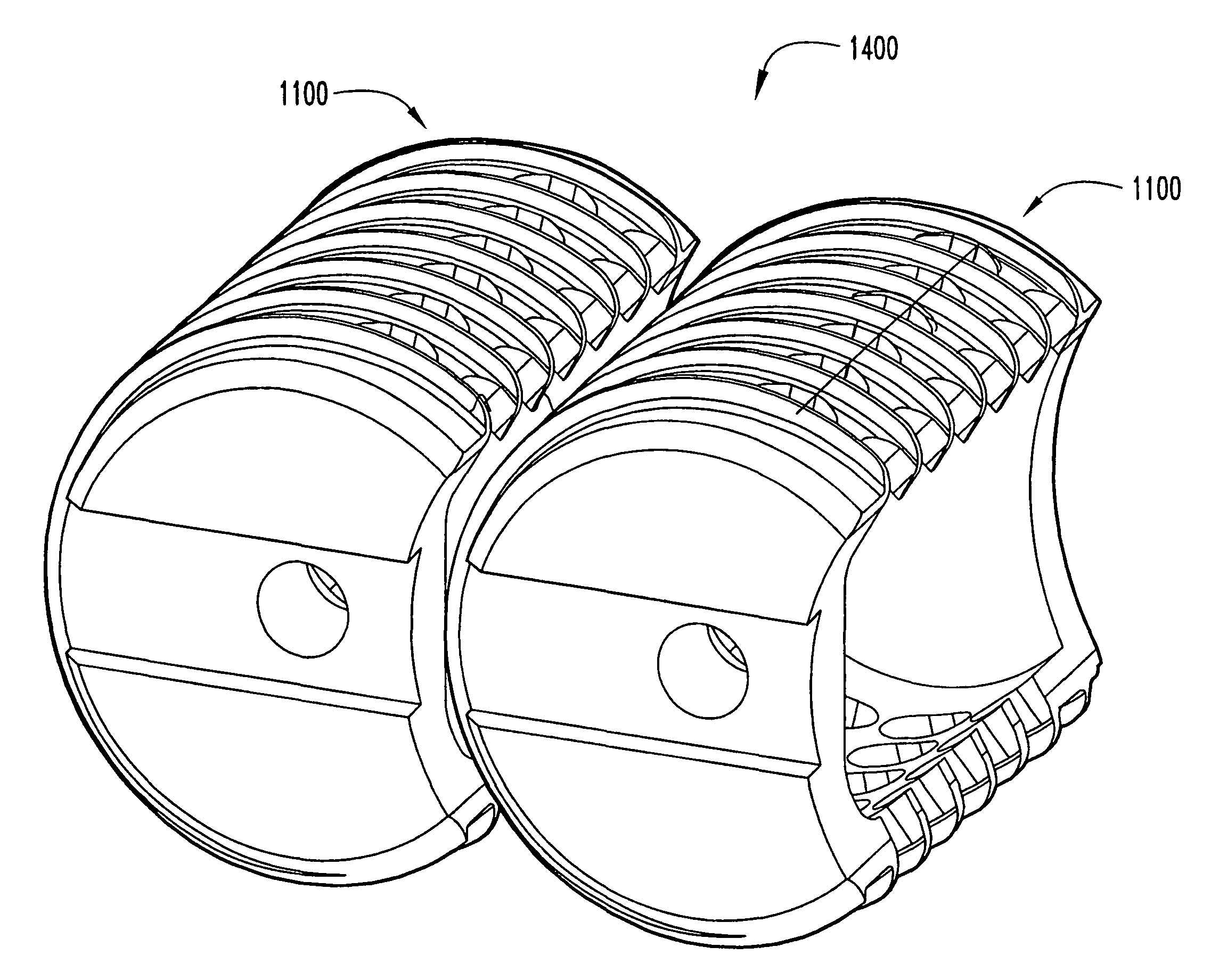 Intervertebral spacers with side wall accessible interior cavity