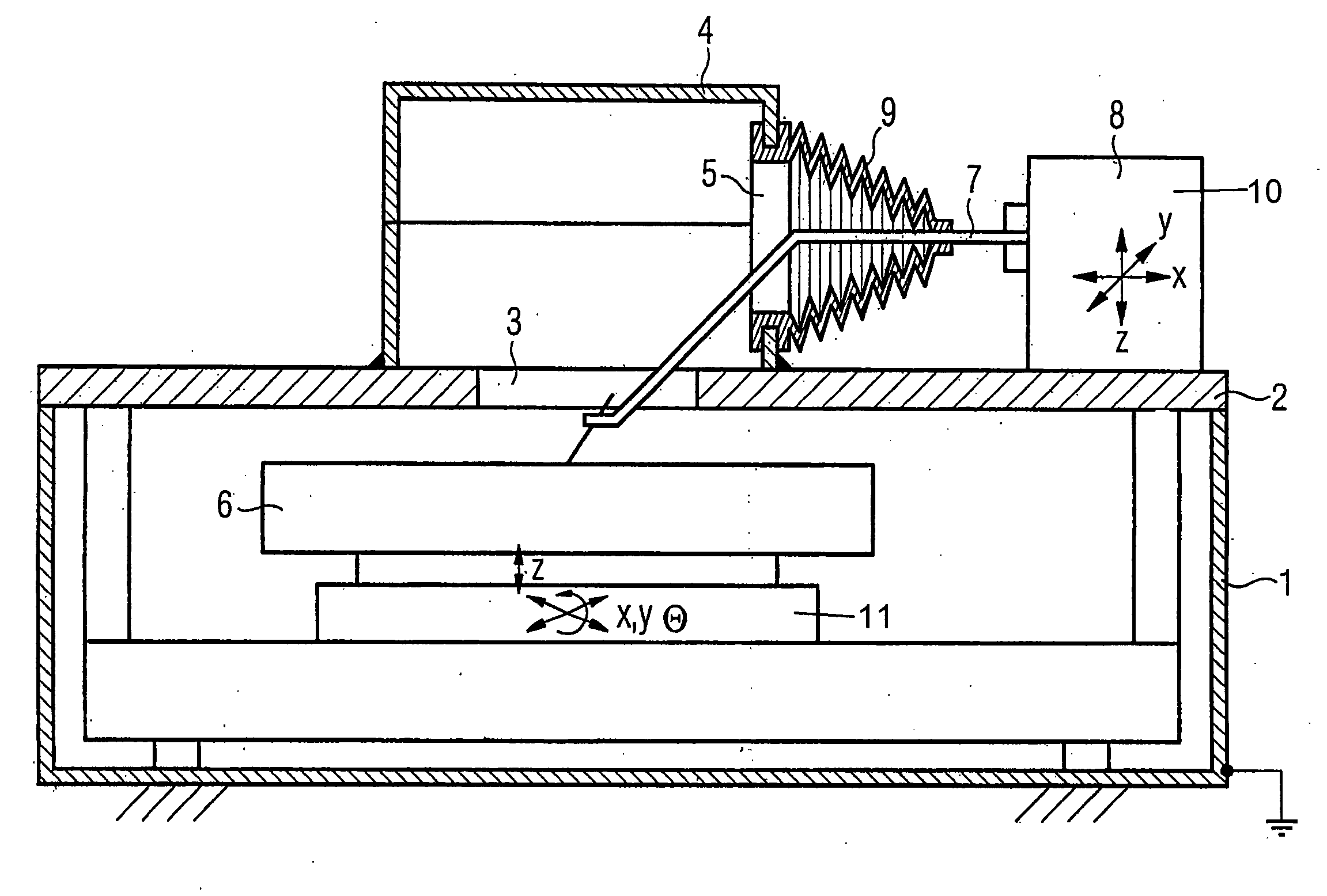 Probe station comprising a bellows with EMI shielding capabilities