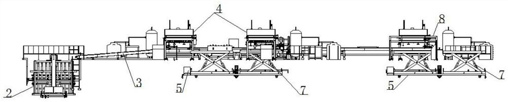 Double-line assembly production line with de-molding function