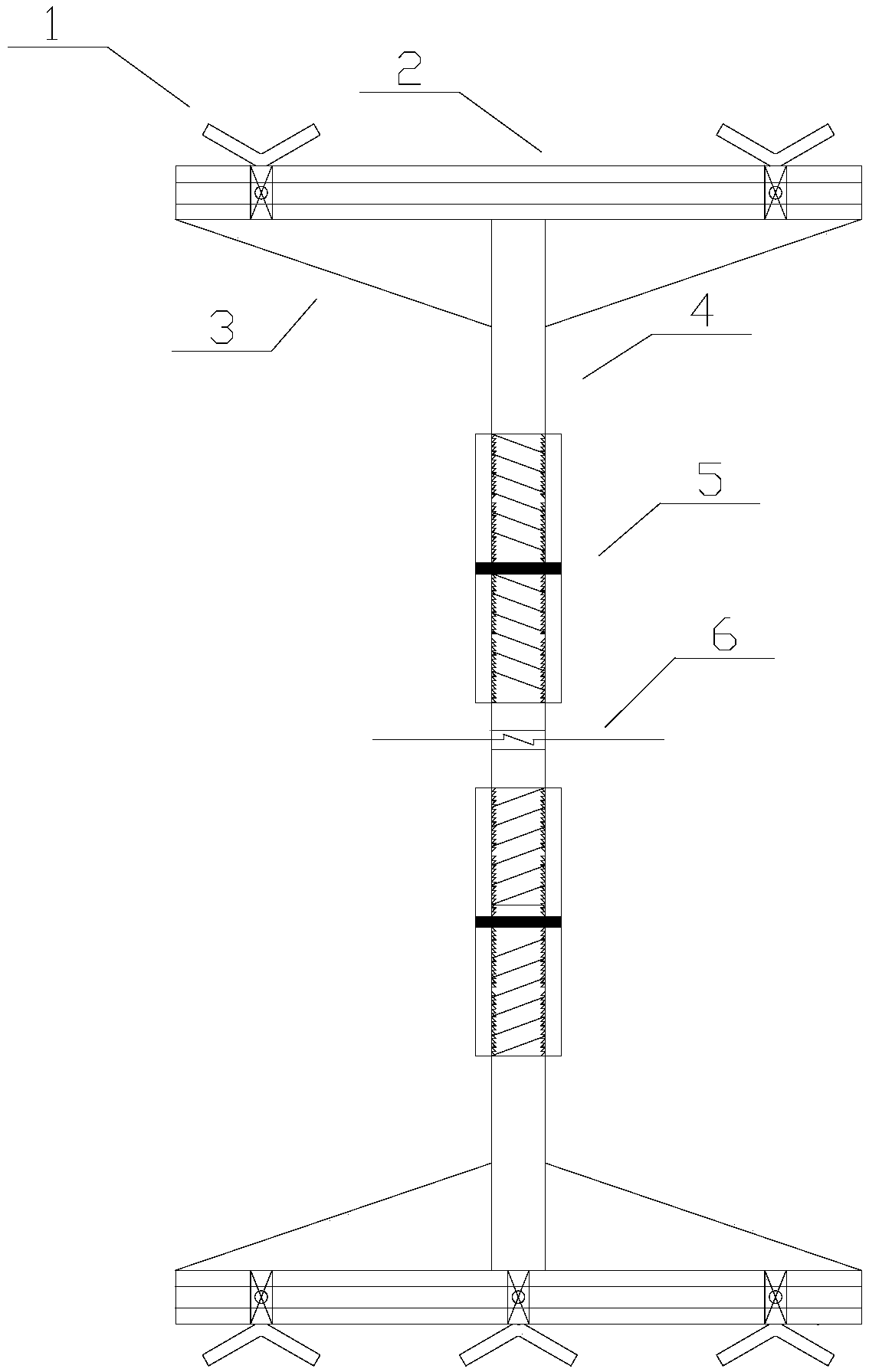 Auxiliary bracket for strapping beam bars