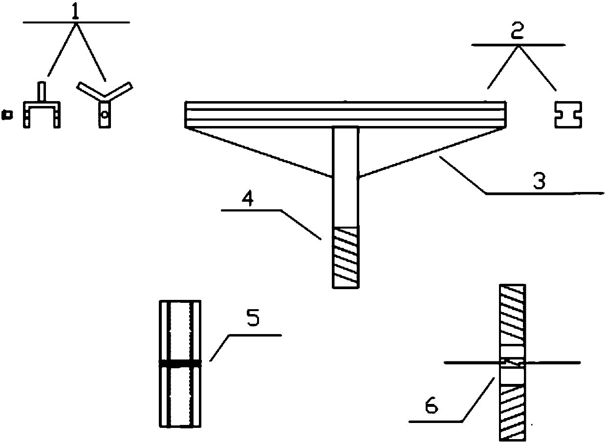 Auxiliary bracket for strapping beam bars