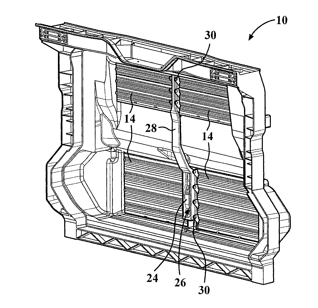 Carrier with integrated ducting