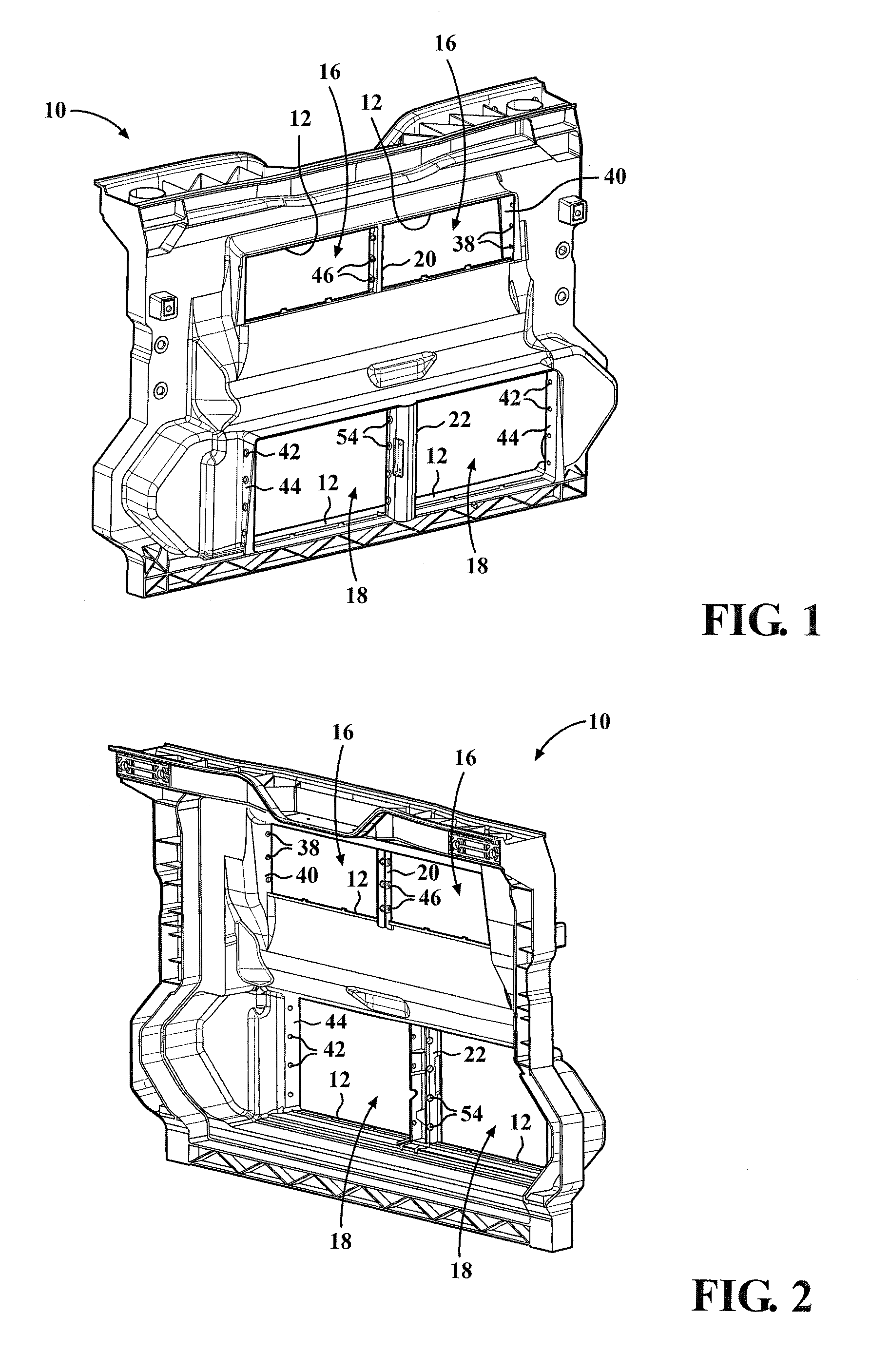 Carrier with integrated ducting