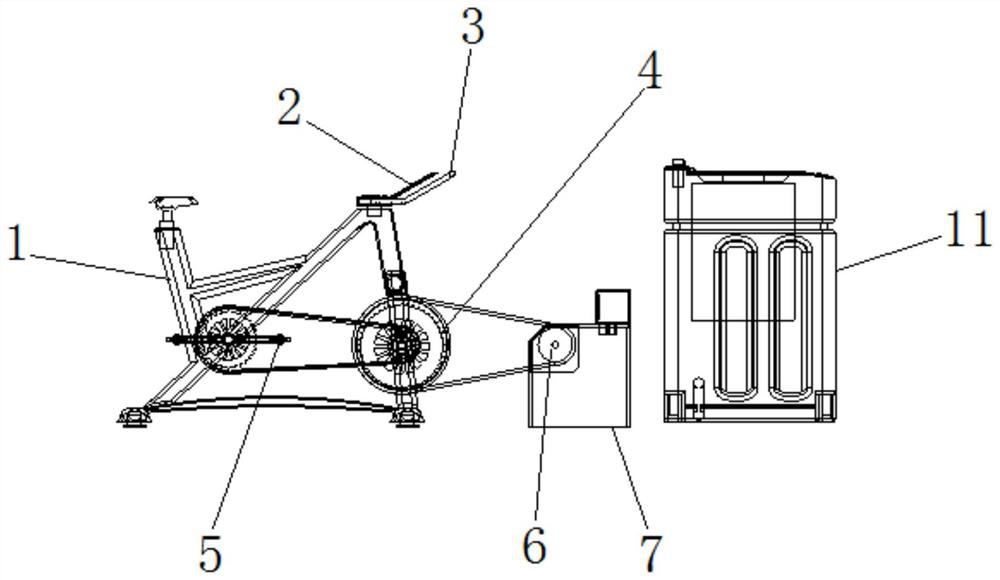 Household washing machine device based on piezoelectric and mechanical power generation