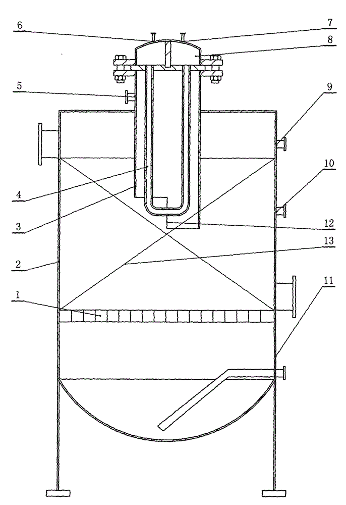 Conversion section front gas, heat, oil water separator
