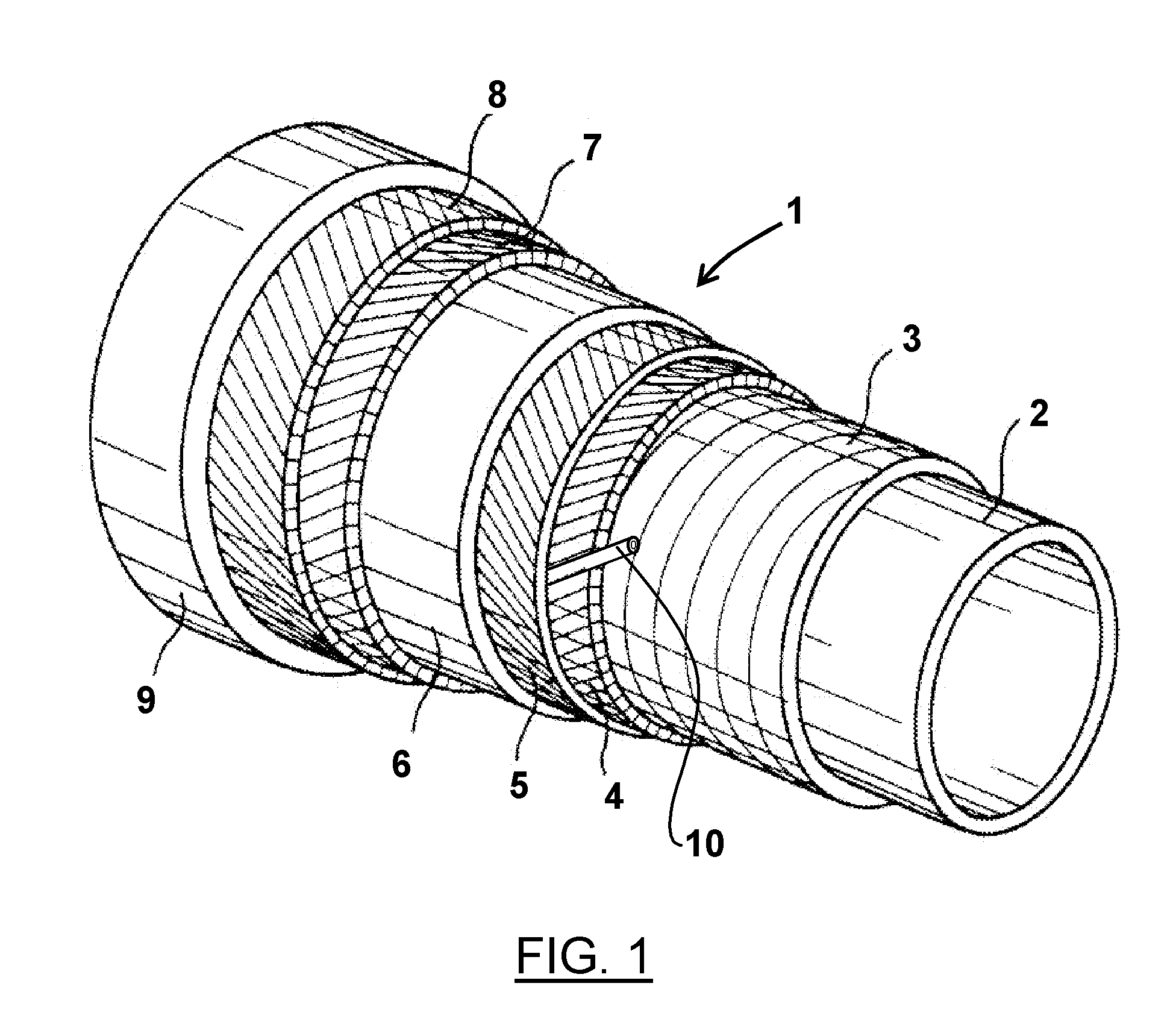 Flexible tubular pipe for transporting gaseous hydrocarbons