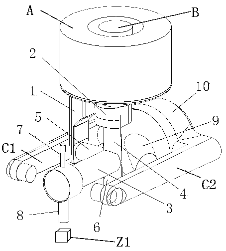 Combination pump valve with large-small pump for simultaneous powerful backflow and outpouring
