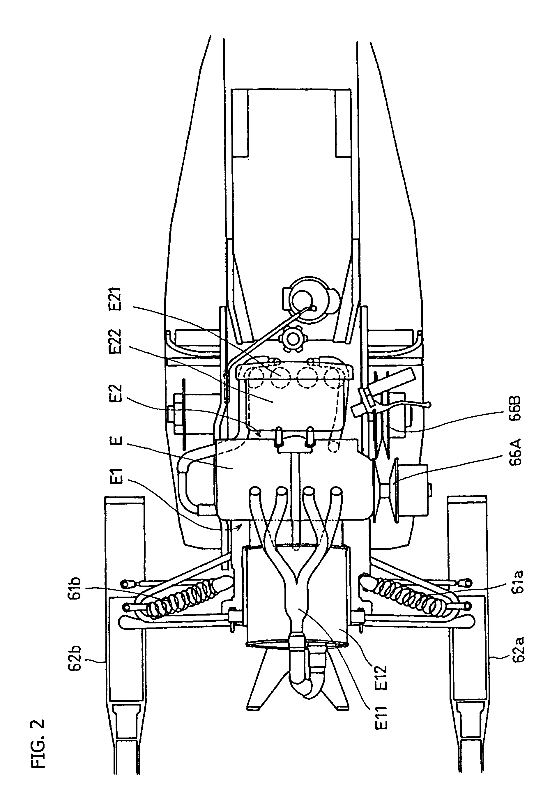 Snowmobile, and the arrangement of the engine and accessory components thereof