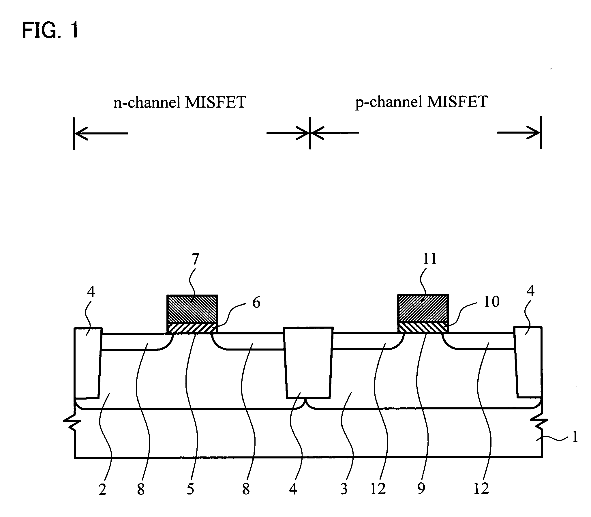 Semiconductor device having misfet using high dielectric constant gate insulation film and method for fabricating the same